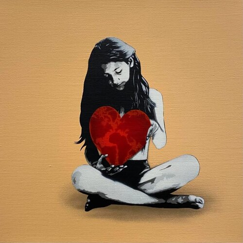 Love The World You Live In Semi Mini Nude di Kunstrasen, Altri media in vendita su Singulart