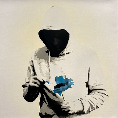 She Loves Me, She Loves Me Not, She Loves Me! Blue Edition di Kunstrasen, Altri media in vendita su Singulart