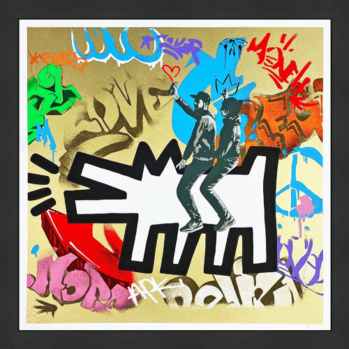 Art Rodeo 2 Gold (Framed Screen Print) di Kunstrasen, Stampa in vendita su Singulart