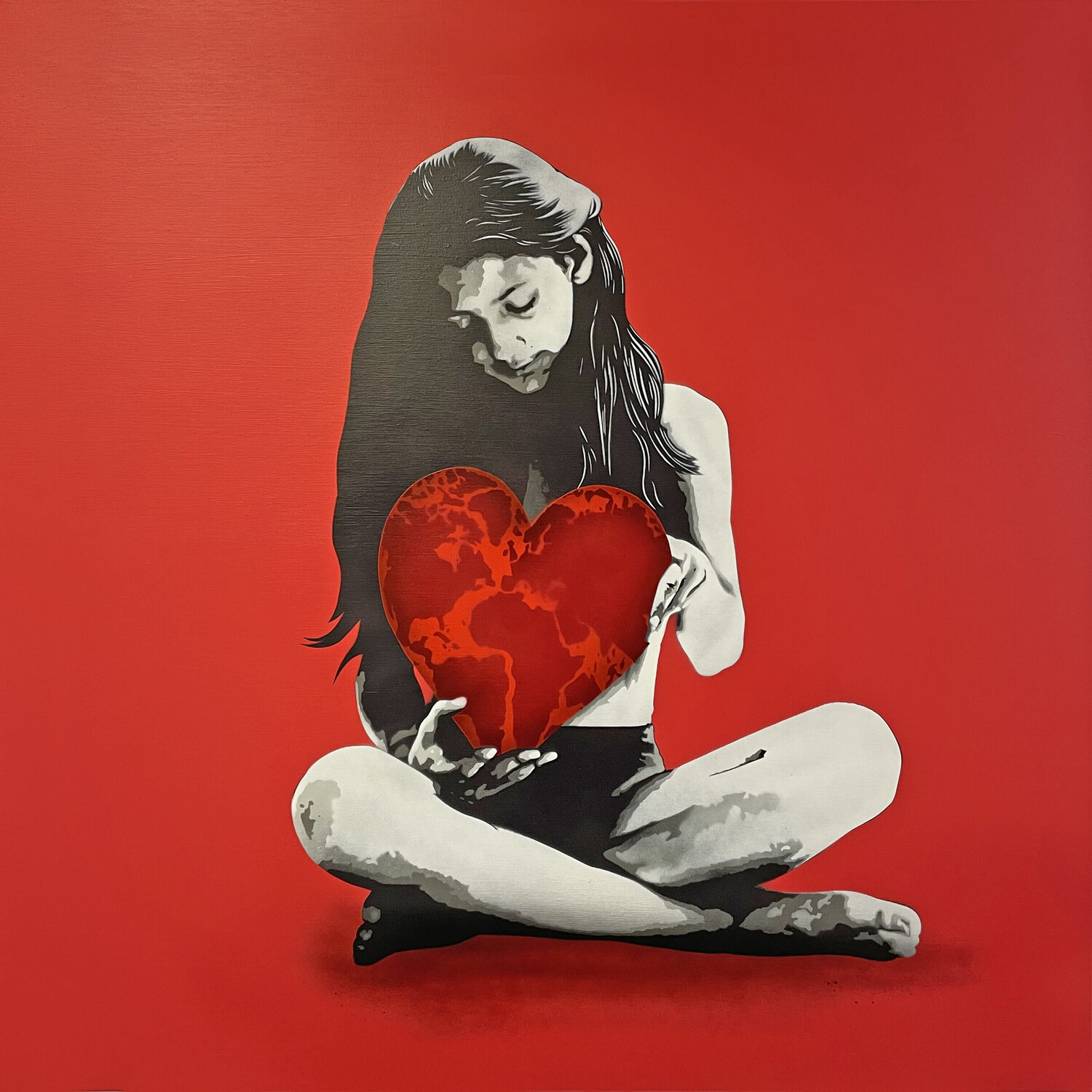 Love The World You Live In Semi Mini Red Kunstrasen Andere Medien zu verkaufen