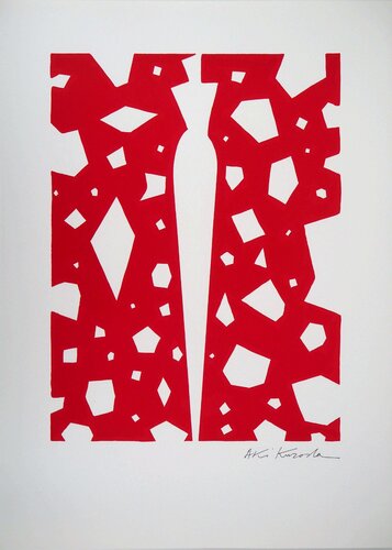Silhouette sur fond rouge par Aki Kuroda, Édition en vente sur Singulart