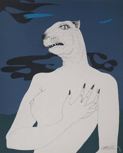 L’Andromède, Lithographie originale, signée by Félix Labisse, Print for Sale on Singulart