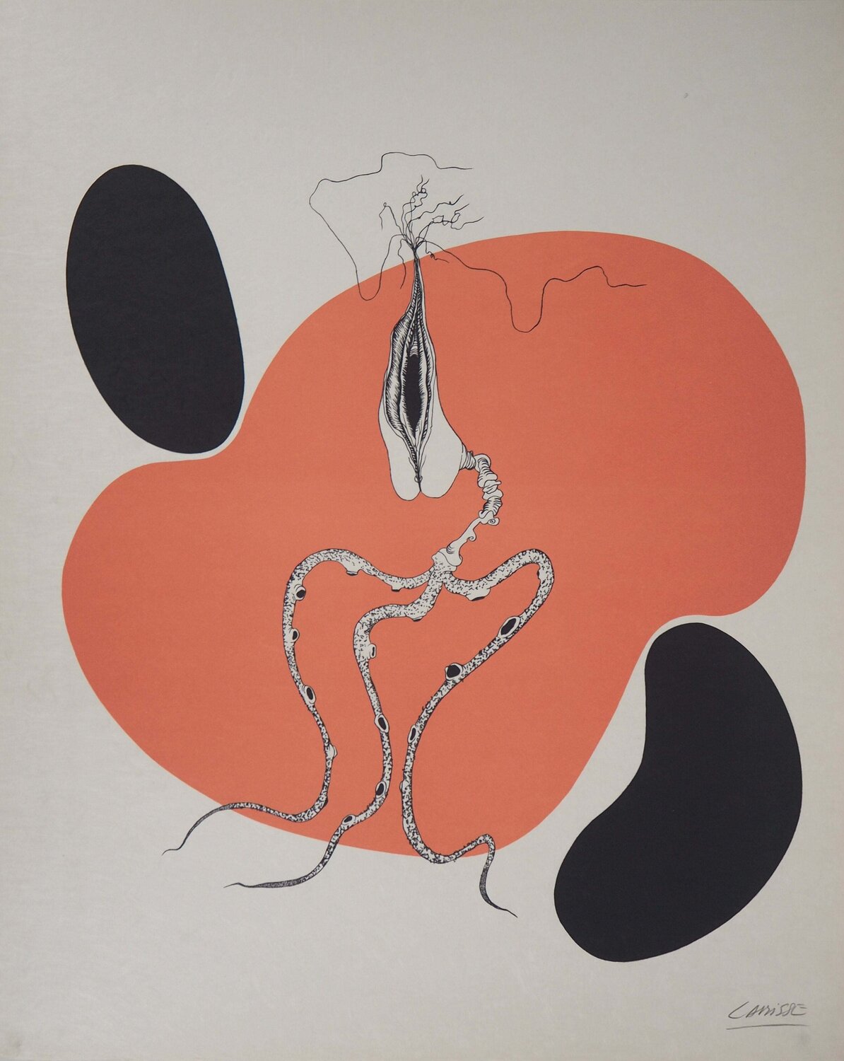 Le Cherche, Midi, Lithographie originale signée Félix Labisse Druck zu verkaufen