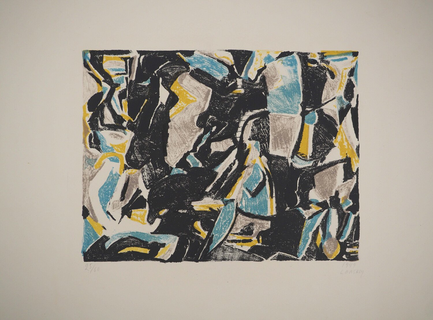 Mosaïque de Bleu André Lanskoy Afdruk te koop