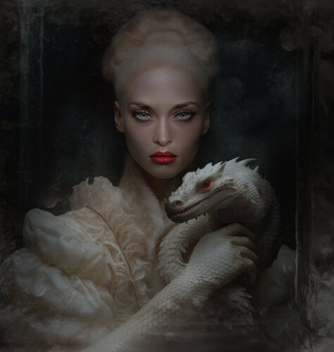 Old Master white Reptile Corinna Holthusen