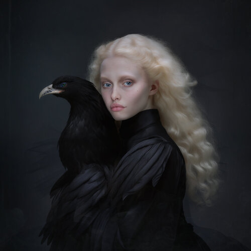 Girl with a crow Corinna Holthusen