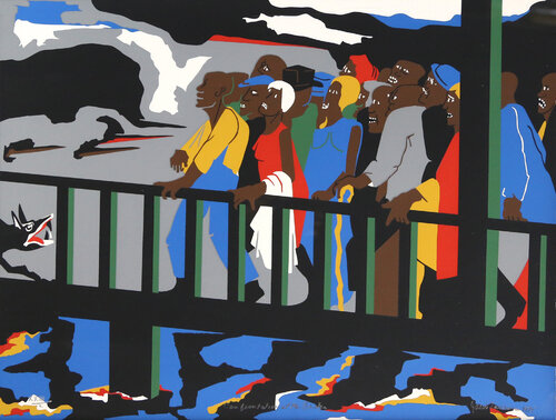 Confrontation at the Bridge (Selma, Alabama) by Jacob Lawrence, 인쇄 for Sale on Singulart