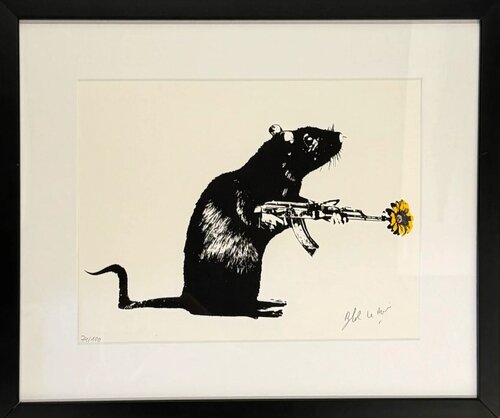 The Warrio (Special Edition - Yellow) by Blek le Rat, Print for Sale on Singulart