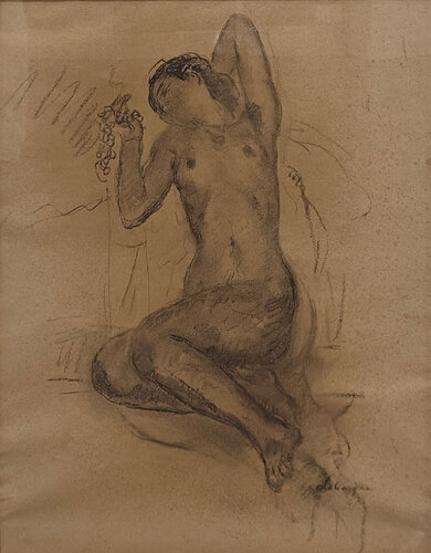 Seated Nude van Henri Lebasque, Werk op papier te koop op Singulart