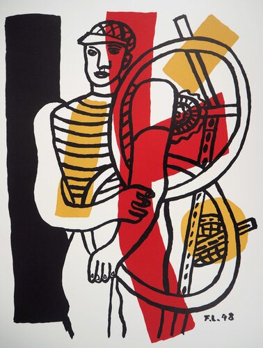 Cycliste et son vélo by Fernand Léger, 인쇄 for Sale on Singulart