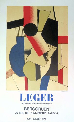 Guitare cubiste, Affiche originale en lithographie by Fernand Léger, Print for Sale on Singulart