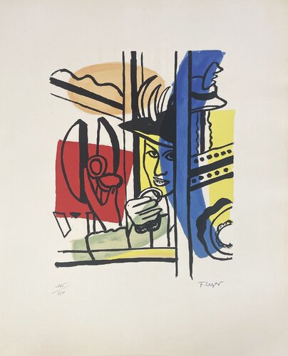 Fernand Leger、Rose et compas、希少画集画、新品高級額 Roses et compas - Fernand Léger | Artera