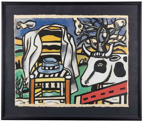 FERNAND LEGER、LA TABLE DANS LE JARDIN La table dans le