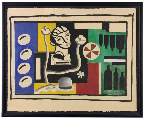 Fernand Leger、COMPOSITION、海外版超希少レゾネ、新品額付 FERNAND LEGER、COMPOSITION、海外版超希少レゾネ 美術品