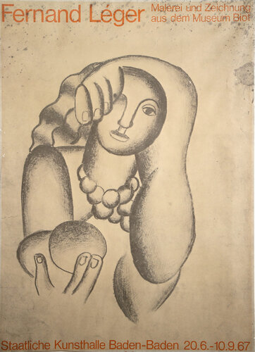 Exhibtion Staatliche Kunsthalle Baden-Baden by Fernand Léger, 인쇄 for Sale on Singulart