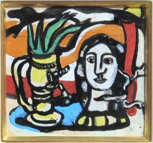 Statuette au Vase Jaune by Fernand Léger, 종이 for Sale on Singulart