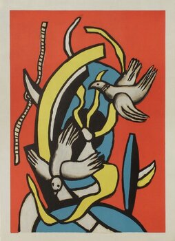 Fernand Leger、Rose et compas、希少画集画、新品高級額 Roses et compas - Fernand Léger | Artera