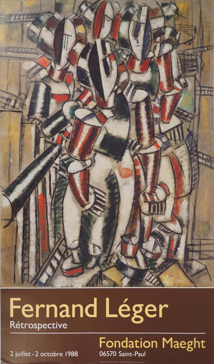 Personnages cubistes au balcon Fernand Léger Édition à vendre