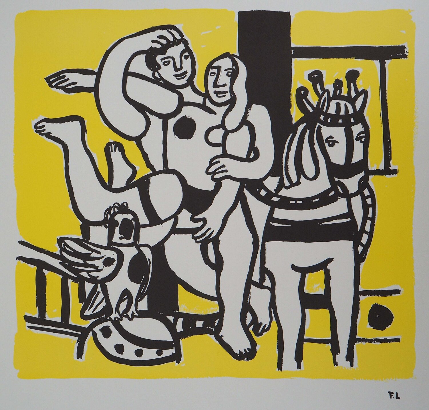 Couple amoureux et cheval Fernand Léger