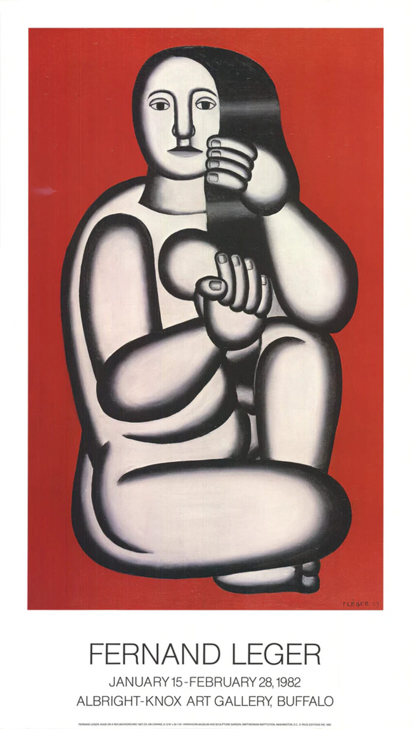 Nude on a Red Background Fernand Léger Print for sale