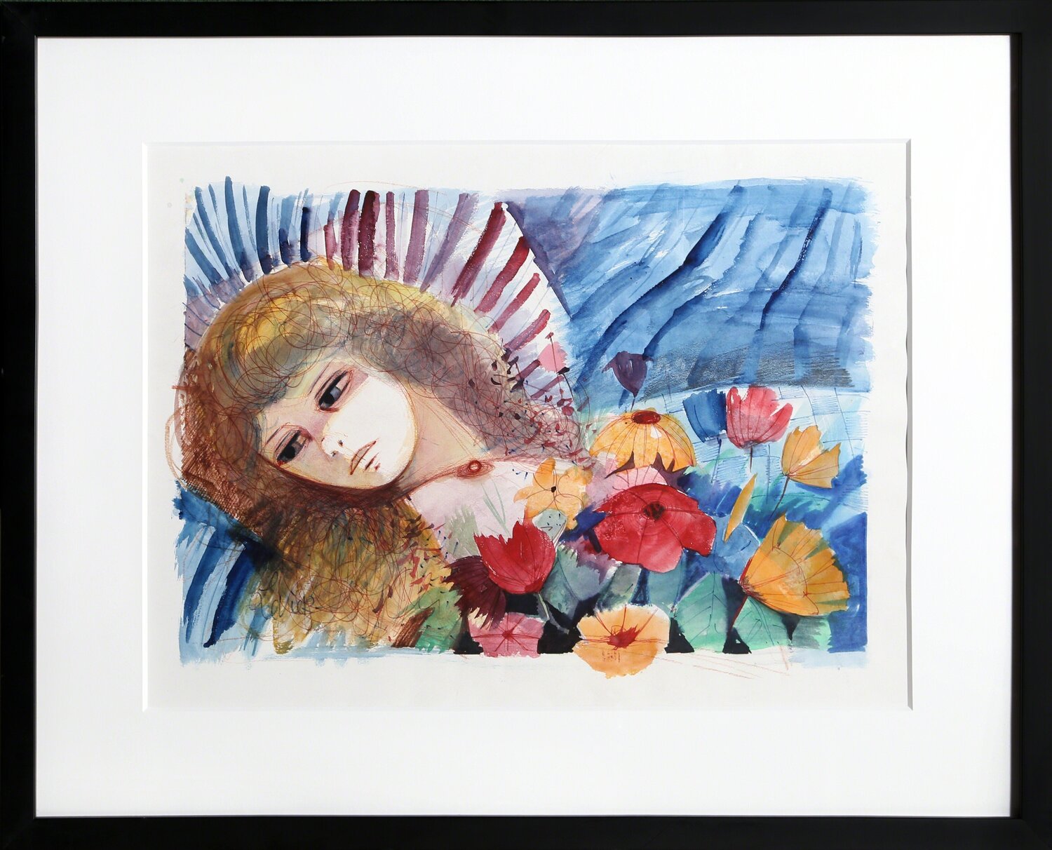 Reclining Woman and Flowers Charles Levier