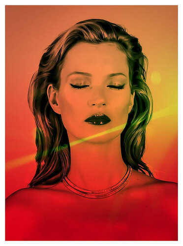 Chris Levine Kate Moss Unique Print from the Icons Series by Chris Levine, Print for Sale on Singulart