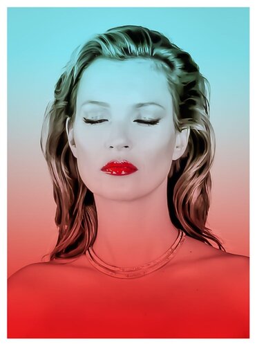 Chris Levine Kate Moss Unique Print from the Icons Series by Chris Levine, Print for Sale on Singulart