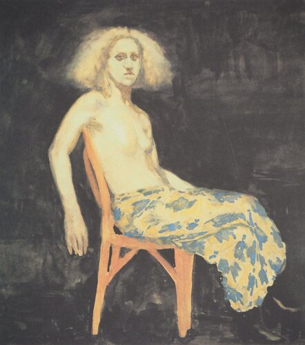 Caricature de femme d'East Village, Héliogravure David Levine