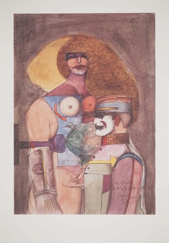 Le soldat et la poule par Richard Lindner, Édition en vente sur Singulart