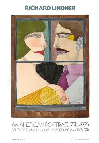 American Portraits - 1976 Lithograph 30.5" x 21" di Richard Lindner, Stampa in vendita su Singulart