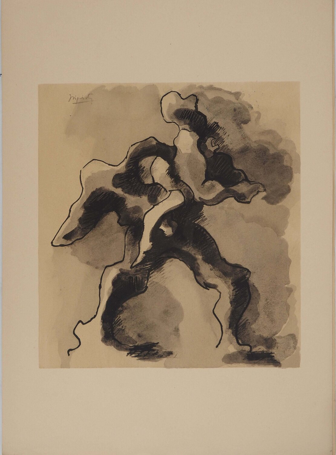 Figure abstraite Jacques Lipchitz Édition à vendre