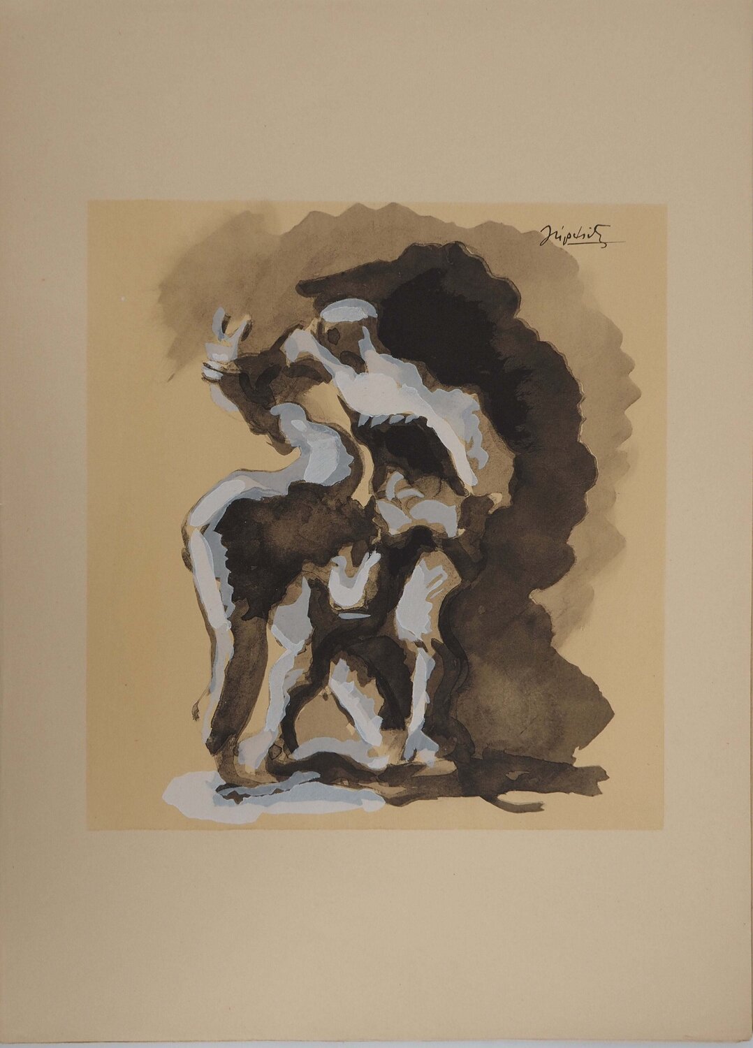 L'aigle dévorant à Prométhée Jacques Lipchitz Print for sale