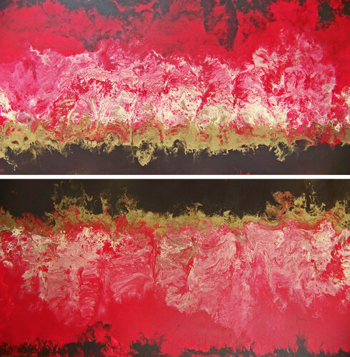 Last Tango---in Paris --Diptych par Jo Moore, Peinture en vente sur Singulart