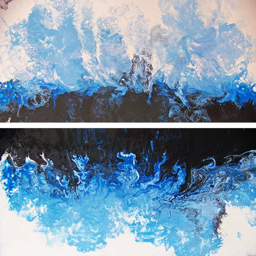 April Snow in Paris --Diptych par Jo Moore, Peinture en vente sur Singulart