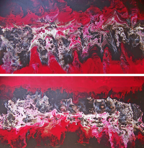 Last Night in Bordeaux --Diptych par Jo Moore, Peinture en vente sur Singulart