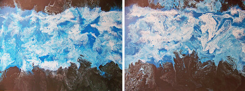 Summer Breeze--Diptych par Jo Moore, Peinture en vente sur Singulart