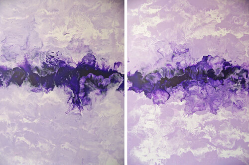 The Scent of Lavender II--Diptych par Jo Moore, Peinture en vente sur Singulart