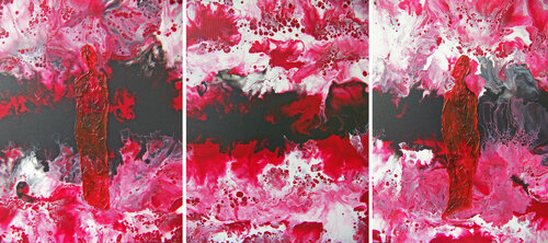 The Fine Art of Compromise---Triptych van Jo Moore, Schilderij te koop op Singulart