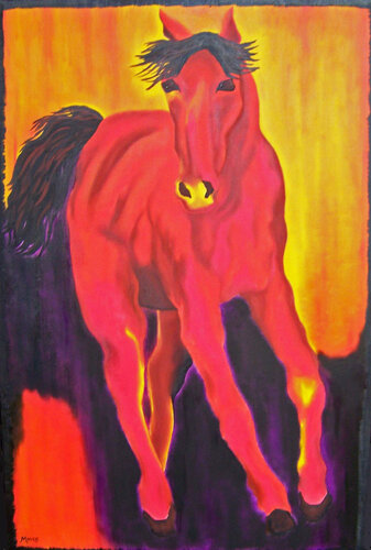 Mustang Sally par Jo Moore, Peinture en vente sur Singulart