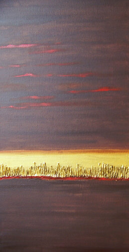 Gold on the Horizon VIII par Jo Moore, Peinture en vente sur Singulart