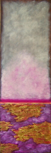 Magenta Morning Mist par Jo Moore, Peinture en vente sur Singulart