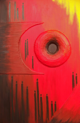 Higher and Higher, Singing with the Choir par Jo Moore, Peinture en vente sur Singulart