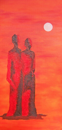 Du-ette par Jo Moore, Peinture en vente sur Singulart