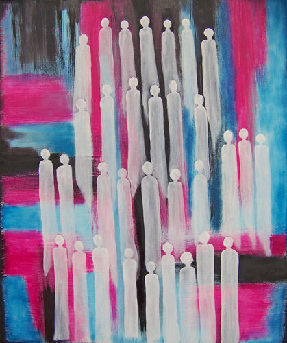 Gathering of Nations I van Jo Moore, Schilderij te koop op Singulart