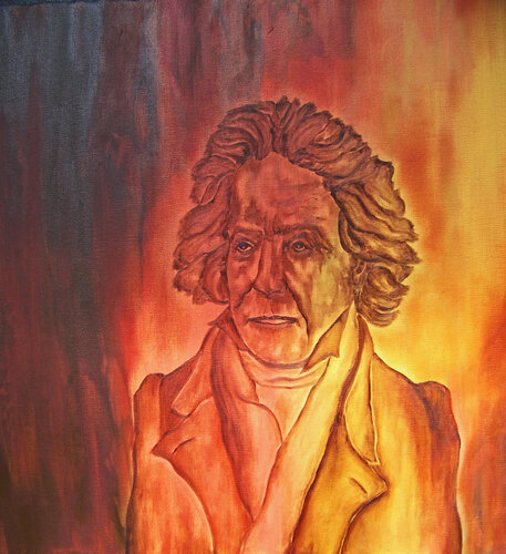 The Composer II (Ludwig van Beethoven) von Jo Moore, Malerei kaufen auf Singulart