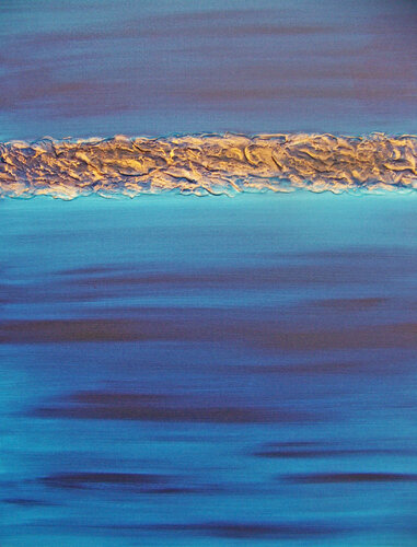 Gold on the Horizon II par Jo Moore, Peinture en vente sur Singulart