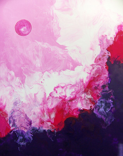 Bloodshot Moon  I par Jo Moore, Peinture en vente sur Singulart