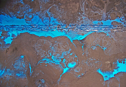 Rhapsody in Black and Blue I par Jo Moore, Peinture en vente sur Singulart