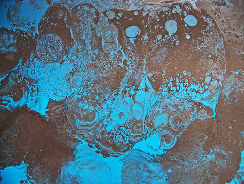 Rhapsody in Black and Blue II (H) par Jo Moore, Peinture en vente sur Singulart