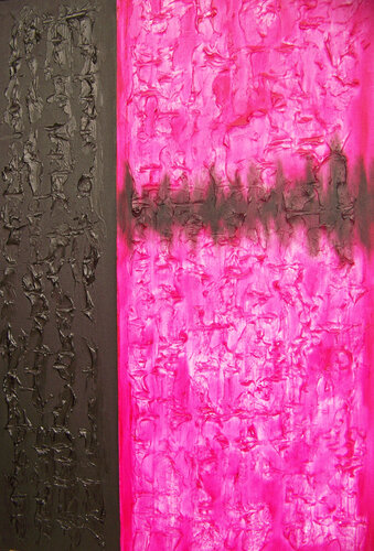 Where Black Meets Magenta de Jo Moore, Pintura a la venta en Singulart